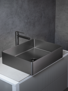 Раковина AltroBagno Accordo 001010 MtGr из нержавеющей стали сталь оружейная